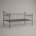 Metall-Tagesbett aus Stahl, Anthrazit, Liegefläche 90 × 200 cm, Gesamtmaß 208 × 96 × 100 cm